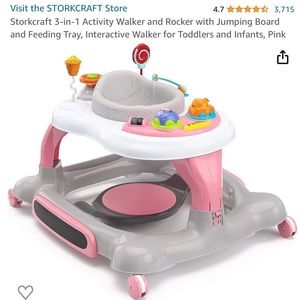 COPY - 3-in-1 Activity Walker and Rocker with Jumping Board and Feeding Tray